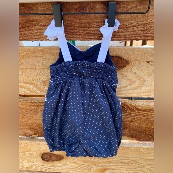 ADORABLE Janie & Jack baby girl one piece. Looks like‎ vintage sailor! 3-6mos - Picture 3 of 3